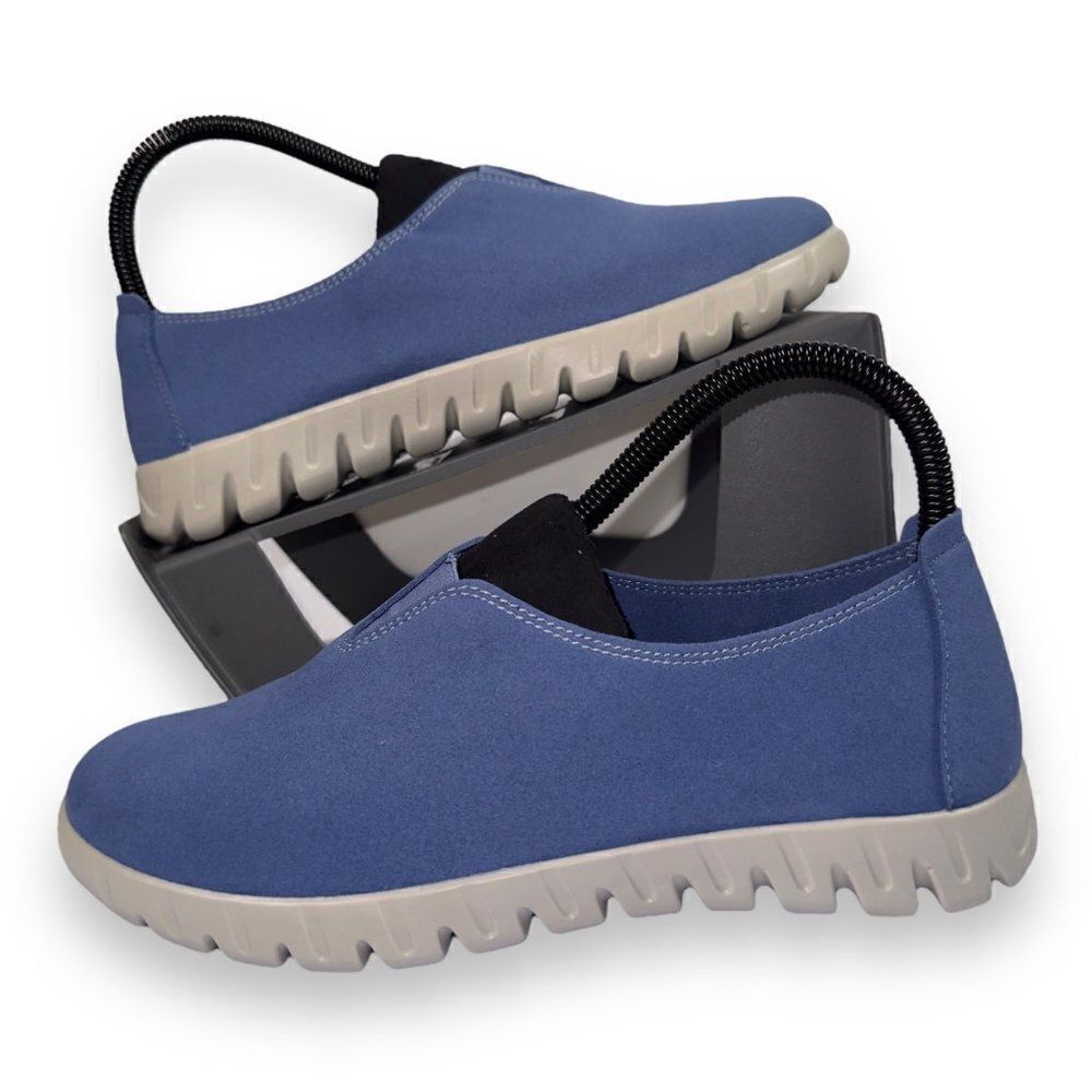 Fly Flot Lightweight Casual Slip-on Sneakers Blue Suede‎ Women's 6.5/37